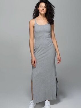 lululemon Refresh Maxi Dress II — Heathered Gray — Size 12